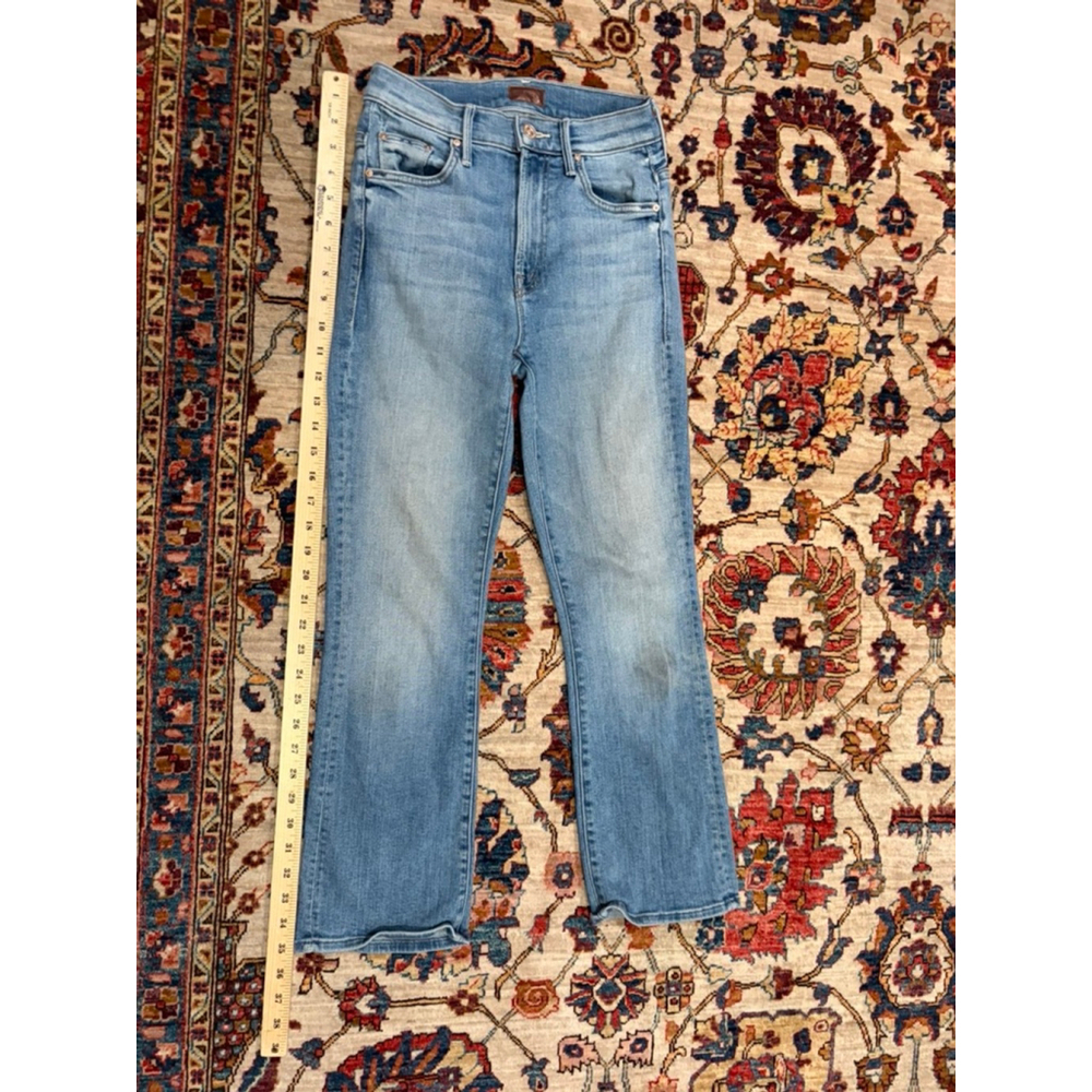 MOTHER The Insider Crop Jeans A Side of Rice and Beans Light Wash Size 25 read